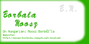 borbala moosz business card